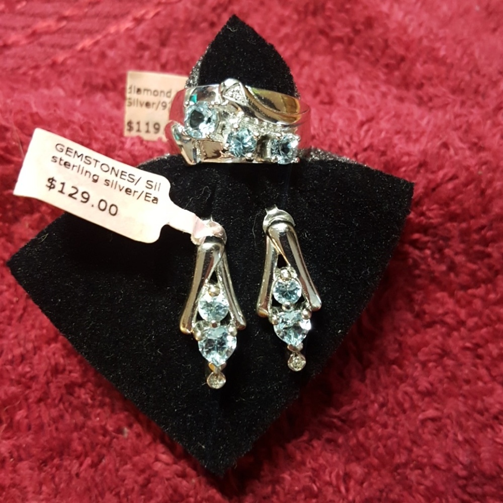 Topaz Ring and Earrings. You Get BOTH !!!